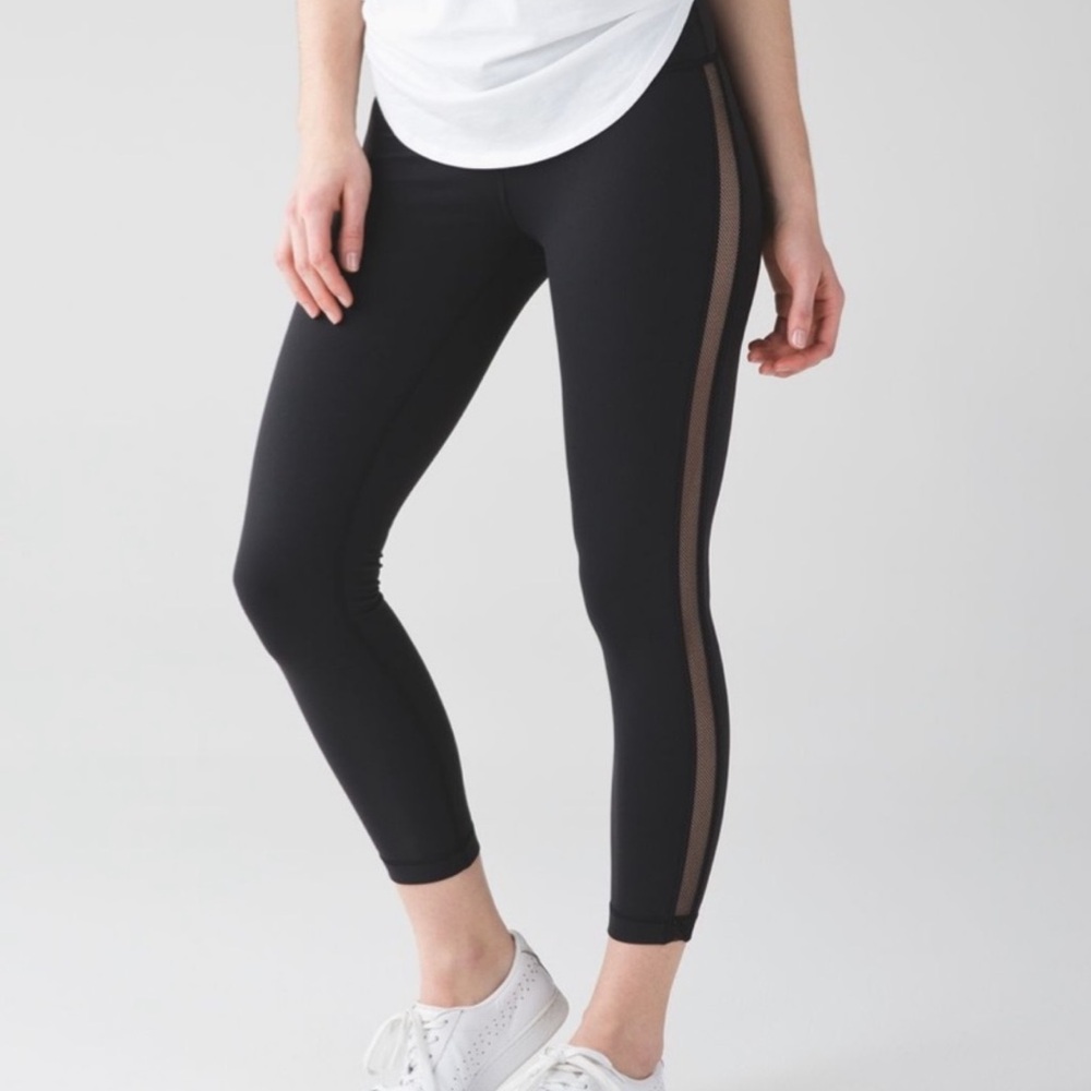 Lululemon | High Times Wing Mesh 7/8 Leggings